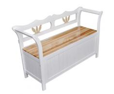 vidaXL Banc de rangement 126x42x75 cm Bois Blanc
