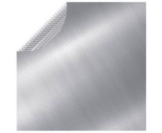 vidaXL Couverture de piscine Argenté 381 cm PE