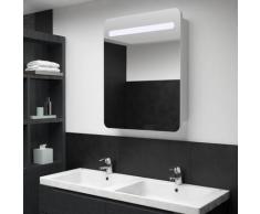 vidaXL Armoire de salle de bain à miroir LED 60x11x80 cm