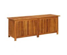 vidaXL Boîte de rangement de jardin 150x50x58 cm Bois d'acacia solide