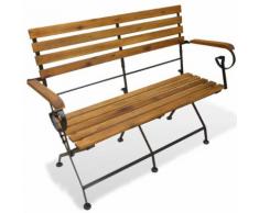 vidaXL Banc pliable de jardin 112 cm Bois d'acacia solide