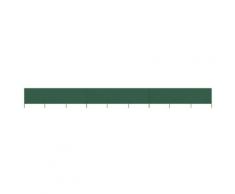 vidaXL Paravent 9 panneaux Tissu 1200 x 80 cm Vert