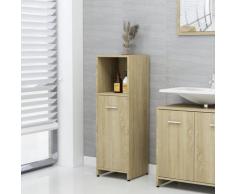 vidaXL Armoire de salle de bain Chêne sonoma 30x30x95 cm Aggloméré