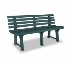 vidaXL Banc de jardin 145,5 cm Plastique Vert