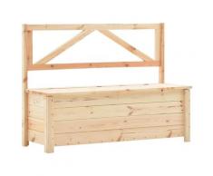 vidaXL Banc de rangement 120 cm Bois de pin massif
