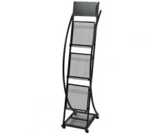 vidaXL Porte-revue 40 x 32 x 131 cm Noir A4