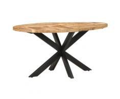 vidaXL Table de salle à manger 160x90x75 cm Bois de manguier brut