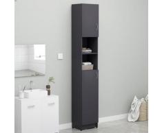 vidaXL Armoire de salle de bain Gris 32x25,5x190 cm Aggloméré