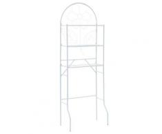 vidaXL Étagère de toilette Blanc 60 x 33 x 174 cm