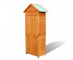 vidaXL Armoire de rangement de jardin Marron 79x49x190 cm