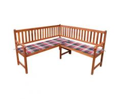 vidaXL Banc d'angle de jardin avec coussins 150cm Bois d'acacia massif