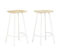 vidaXL Tabourets de bar 2 pcs Bois de manguier massif