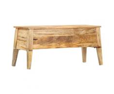 vidaXL Boîte de rangement 99x35x48 cm Bois de manguier solide