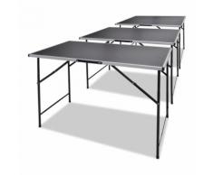 vidaXL Table à coller 3 pcs Pliable