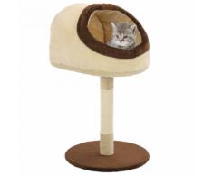 vidaXL Arbre à chat avec griffoir en sisal 72 cm Beige et marron