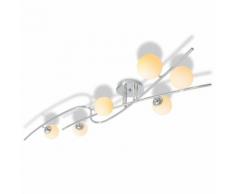 vidaXL Plafonnier avec 6 ampoules LED G9 240 W