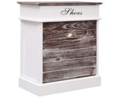 vidaXL Armoire à chaussures Marron 50 x 28 x 58 cm Bois de Paulownia