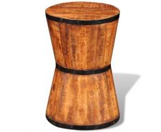 vidaXL Tabouret sablier Bois de manguier brut