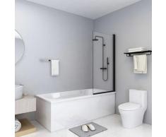 vidaXL Cabine de douche ESG 68x130 cm Noir