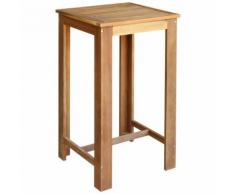 vidaXL Table de bar Bois d'acacia solide 60 x 60 x 105 cm