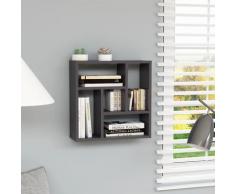 vidaXL Étagère murale Gris brillant 45,1x16x45,1 cm Aggloméré