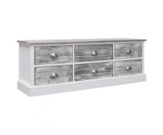 vidaXL Banc d'entrée Gris 115x30x40 cm Bois