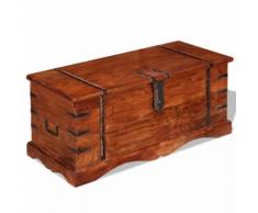 vidaXL Coffre de rangement Bois massif