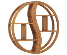vidaXL Étagère murale Yin Yang 100x20x100 cm Bois de teck massif