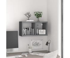 vidaXL Étagère murale sous forme de cube Gris 69,5x29,5x37 cm MDF