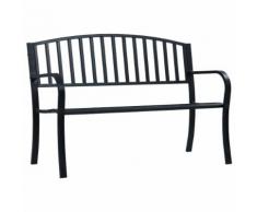 vidaXL Banc de jardin 125 cm Noir Acier