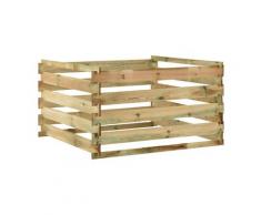 vidaXL Composteur de jardin à lattes 120x120x70cm Bois de pin imprégné