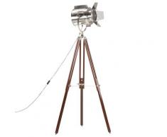 vidaXL Lampadaire à trépied Bois de manguier massif 180 cm