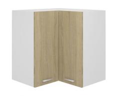 vidaXL Armoire d'angle suspendue Chêne sonoma 57x57x60 cm Aggloméré