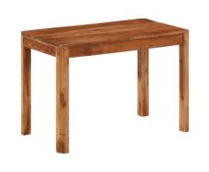 vidaXL Table de salle à manger Bois massif d'acacia 110x60x76 cm