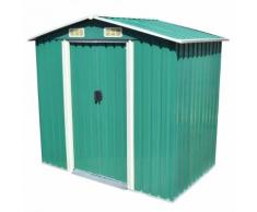 vidaXL Abri de stockage pour jardin Métal Vert 204 x 132 x 186 cm