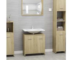 vidaXL Armoire de salle de bain Chêne sonoma 60x33x58 cm Aggloméré