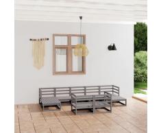 vidaXL Salon de jardin 9 pcs Bois de pin massif