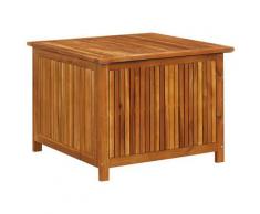 vidaXL Boîte de rangement de jardin 75x75x58 cm Bois d'acacia solide