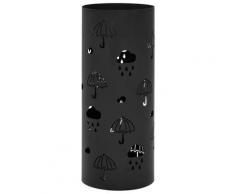vidaXL Porte-parapluie Design Parapluies Acier Noir