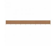 vidaXL Paravent 9 panneaux Tissu 1200 x 80 cm Taupe