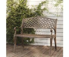 vidaXL Banc de jardin 102 cm Aluminium coulé Bronze