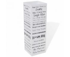 vidaXL Blanc Carré Porte-parapluie Stockage pour cannes bâtons Acier 48,5 cm