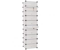 vidaXL Armoire à chaussures avec 10 compartiments Blanc
