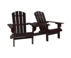 vidaXL Chaise de jardin Adirondack Bois de sapin massif Marron