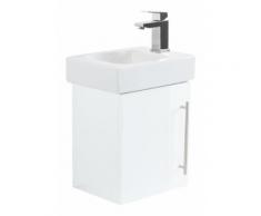 Meuble SDB avec vasque de Geberit Icon 38 cm modèle droit blanc brillant