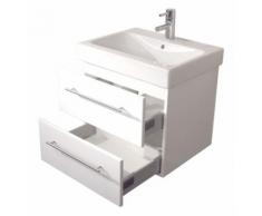 Meuble SDB avec vasque de Geberit Icon 60 cm blanc brillant