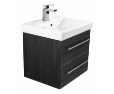 Meuble SDB avec vasque de Villeroy & Boch Subway 2.0 55 cm Charbon antique
