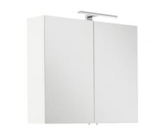 Armoire de toilette avec miroirs Série SANTINI 75 blanc incl. lampe LED