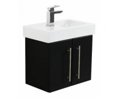 Meuble SDB avec vasque de Geberit Icon XS 53 cm noir satiné gauche