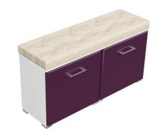 Banc à chaussures Emotion armoire pour 8 paires 105x55 cm Blanc-mûre